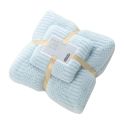 IHEHUA Handtuch 2-in-1, weiches und hochdichtes Set, Koralle, saugfähig, Fleece und Handtuch, Bad, Heimtextilien, Leinen, Handtücher für Badezimmer (C, Einheitsgröße) von IHEHUA