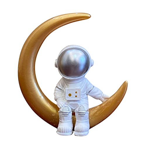 Kreative Astronaut kleine Dekoration Desktop Astronaut Figur Astronaut Schreibtisch Ornamente Harz Weltraum Geburtstag Cupcake Raumfahrer für Kinder Party Geschenk Betrunkene Zwerge von IHEHUA