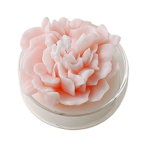 Rose Flower Shaped Scented Candle Handmade Aroma Sojawachs Dekorative Kerze Tisch Foto Prop Geburtstagsgeschenk Präfekt für Meditation Stress Steigerung Bad Yoga Muttertag Kerzenbündel (Pink, von IHEHUA