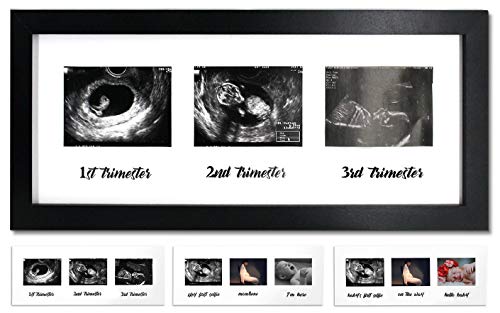 IHEIPYE Triple Sonogramm Schwangerschaftsrahmen - Baby Ultraschall-Bilderrahmen mit Geschichte für werdende Eltern, Baby Shower Rahmen, Baby Grow Through All Three Trimesters Frame, Nursery Decor, von IHEIPYE