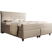 Boxspringbett Emden 180x200cm Webstoff Hellgrau von IHG