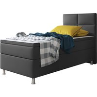 Boxspringbett Miami 90x200 cm Kunstleder Anthrazit von IHG