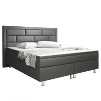 Boxspringbett Nizza 180x200 cm Kunstleder Anthrazit von IHG