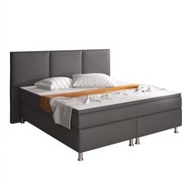 Boxspringbett Oslo 180x200 cm Kunstleder Anthrazit von IHG