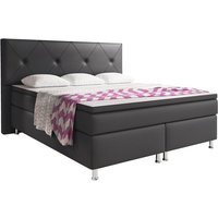 Boxspringbett Oxford 180x200 cm Kunstleder Anthrazit von IHG