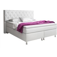 Boxspringbett Turin 180x200 cm Kunstleder Weiß von IHG