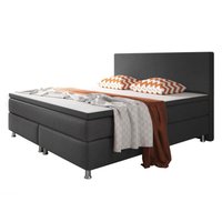 Boxspringbett Berlin 180x200 cm Webstoff Anthrazit von IHG
