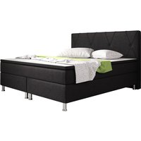 Boxspringbett Boston 180x200 Webstoff Schwarz von IHG