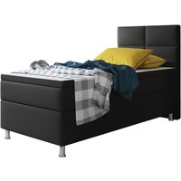 IHG Boxspringbett Miami 90x200 cm Kunstleder Schwarz von IHG