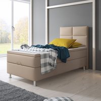 IHG Boxspringbett Miami mit Bettkasten 90x200 cm Kunstleder Muddy von IHG