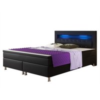 IHG Boxspringbett Monaco 180x200 cm Kunstleder Schwarz von IHG