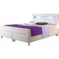 IHG Boxspringbett Monaco 180x200 cm Kunstleder Weiss von IHG