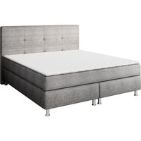 IHG Boxspringbett New York 180x200 cm Webstoff Grau-Anthrazit von IHG