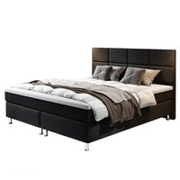 Boxspringbett ROTTERDAM PLUS mit 7-Zonen-Taschenfederkernmatratze, ca. 180 x 200 cm – Schwarz von IHG