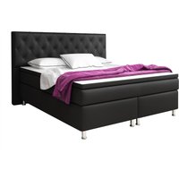 IHG Boxspringbett Turin 180x200 cm Kunstleder Schwarz von IHG