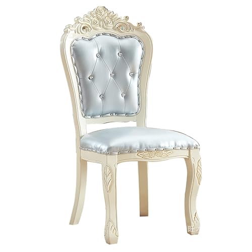 Europäischer Esszimmerstuhl, bequemer Rückenlehnenhocker for das Esszimmer zu Hause, Massivholz geschnitzter Stuhl zu Hause, Ankleidehocker Stuhl geeignet for Küche Schlafzimmer moderner Hocker (zweit Europäischer Esszimmerstuhl, bequemer Rückenlehnenhocker for das Esszimmer zu Hause, Massivholz geschnitzter Stuhl zu Hause, Ankleidehocker Stuhl geeignet for Küche Schlafzimmer moderner Hocker (zweit von IHGVVING
