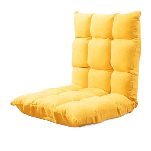 IHGVVING Bodenstuhl Verstellbar 14 Ebenen Memory, Klappbarer Bodensofastuhl Liegestuhl Klappbares Schlafsofa Liege, Geeignet for Lesen Spiele Meditation, Komplett Montiert(Gold1) von IHGVVING