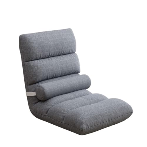 IHGVVING Indoor-Relaxsessel mit gepolstertem Kissen for Erwachsene und Kinder, klappbarer Lazy-Sofa-Sessel for Wohnzimmer, Schlafzimmer, for Spielen und Lesen(Gray2) von IHGVVING