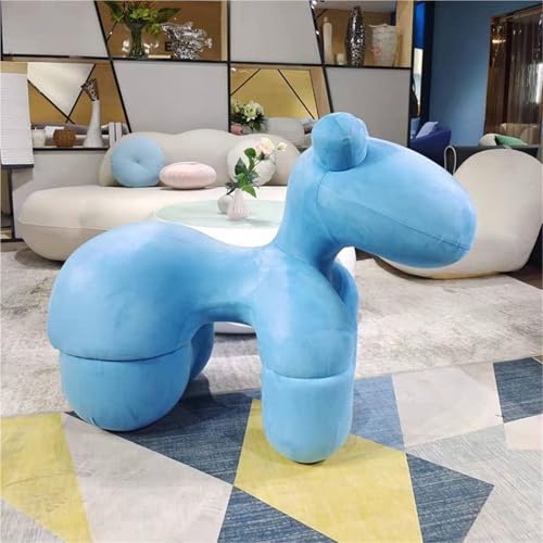 Pony Lazy Wohnzimmer-Sofastuhl, Schuhbank, Wohndekoration, bequemer Stuhl for zu Hause, kann drinnen oder draußen aufgestellt werden, geeignet for Wohnzimmer-Dekorationsmöbel (grau)(Blue,80*35*50) von IHGVVING