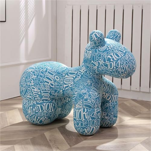 Pony Lazy Wohnzimmer-Sofastuhl, Schuhbank, Wohndekoration, bequemer Stuhl for zu Hause, kann drinnen oder draußen aufgestellt werden, geeignet for Wohnzimmer-Dekorationsmöbel (grau)(Multi-colored 3,80 von IHGVVING