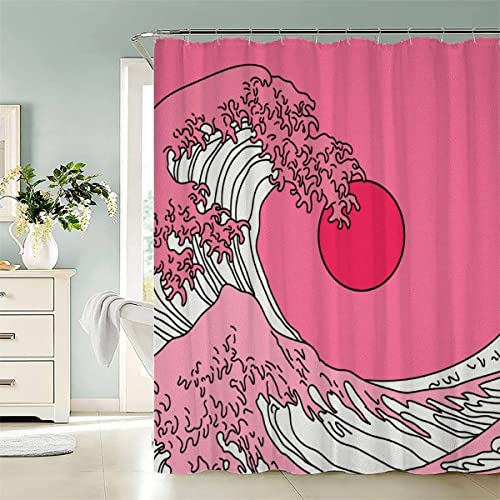 IHIPPO Lang Duschvorhang 240x200 Japan Ukiyo-e Japanische Kunst Duschvorhänge Extra Breit Bathroom Waschbar Anti Schimmel Duschvorhang Sommer Weiß Schwarz Grau Grün Bunt IHIPPO Lang Duschvorhang 240x200 Japan Ukiyo-e Japanische Kunst Duschvorhänge Extra Breit Bathroom Waschbar Anti Schimmel Duschvorhang Sommer Weiß Schwarz Grau Grün Bunt von IHIPPO