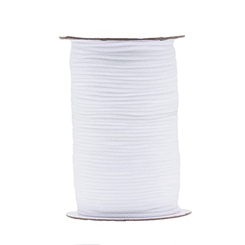 IHKFILAN Polypropylen Utility Rope Kordelzug Hohl geflochtenes, PP-Seil Barrier Rope Polypro Rope, Flechtleine Tauwerk,Outdoor Seil Knotenfest (White, 3MM) von IHKFILAN