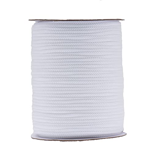 IHKFILAN Polypropylen Utility Rope Kordelzug Hohl geflochtenes, PP-Seil Barrier Rope Polypro Rope, Flechtleine Tauwerk,Outdoor Seil Knotenfest (White, 4MM) von IHKFILAN