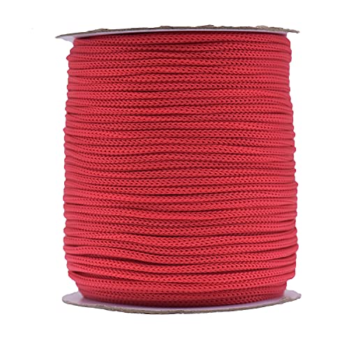 IHKFILAN Polypropylen Utility Rope Kordelzug Hohl geflochtenes, PP-Seil Barrier Rope Polypro Rope, Flechtleine Tauwerk,Outdoor Seil Knotenfest (Red, 5MM) von IHKFILAN