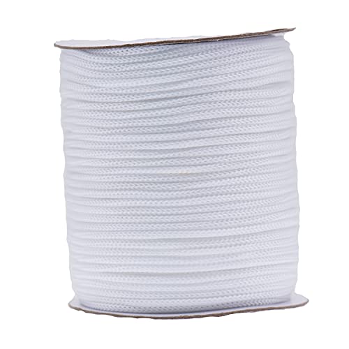 IHKFILAN Polypropylen Utility Rope Kordelzug Hohl geflochtenes, PP-Seil Barrier Rope Polypro Rope, Flechtleine Tauwerk,Outdoor Seil Knotenfest (White, 5MM) von IHKFILAN