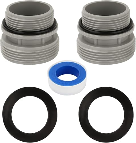 IHLOOTD 4560 Poolschlauch Adapter Set Poolpumpe Schlauchadapter für 40 mm auf 1 1/2 Zoll Schlauch kompatibel mit Intex, Coleman Filterpumpen, 2er Set mit Dichtung von IHLOOTD