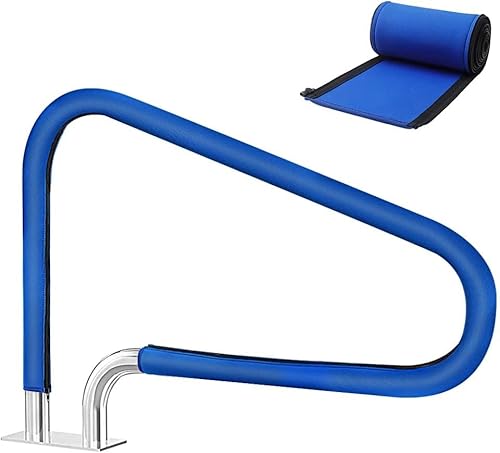 Pool Handlaufabdeckung Pool Handlauf Abdeckung Blue 180 cm Sicherheitsgriffhülse für Schwimmbad mit Reißverschluss Rutschfest Schwimmbadzubehör für Schwimmbäder, Wasserpark von IHLOOTD