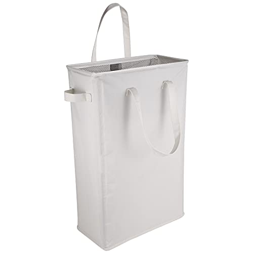 IHOMAGIC Wäschesammler mit Griff, Wäschekorb Schmal Dünner Faltbarer Wäschetonne Kleine Tragbare Rechteckiger Zusammenklappbare Wäschebox 600D Stoff für Bad Wäscheraum 39X19X60CM, 45L, Beige IHOMAGIC Wäschesammler mit Griff, Wäschekorb Schmal Dünner Faltbarer Wäschetonne Kleine Tragbare Rechteckiger Zusammenklappbare Wäschebox 600D Stoff für Bad Wäscheraum 39X19X60CM, 45L, Beige von IHOMAGIC