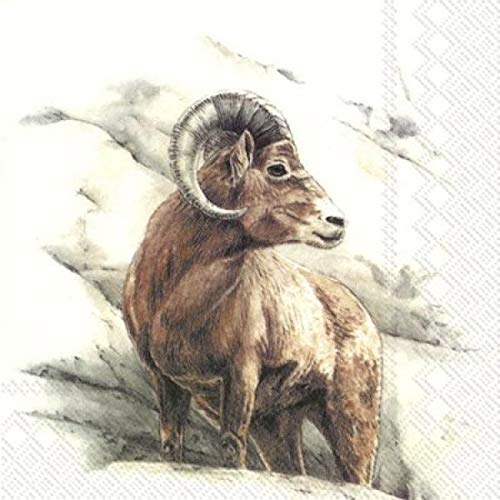 Mountain wildlife widder - Servietten 33x33 cm von IHR Ideal Home Range