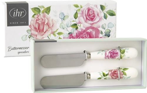 IHR Ideal Home Range Buttermesser Set Motiv: Beverly white - Rosen von IHR Ideal Home Range