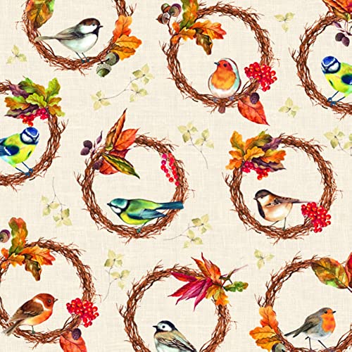 IHR Ideal Home Range - Papierservietten BIRDS IN THE WREATH cream 20 St. Lunch-Servietten 33 cm x 33 cm von IHR Ideal Home Range