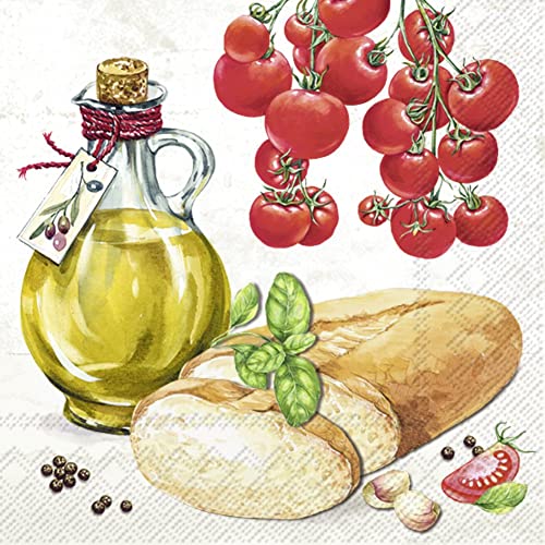 IHR Ideal Home Range - Papierservietten BRUSCHETTA 20 St. Lunch-Servietten 33 cm x 33 cm von IHR Ideal Home Range