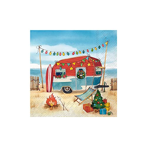 IHR Ideal Home Range - Papierservietten CAMPING AT THE SEA 20 St. Lunch-Servietten 33 cm x 33 cm von IHR Ideal Home Range