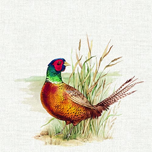 IHR Ideal Home Range - Papierservietten HUNTED PHEASANT cream 20 St. Lunch-Servietten 33 cm x 33 cm von IHR Ideal Home Range