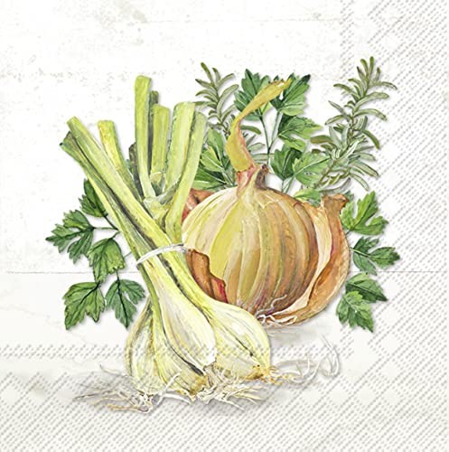IHR Ideal Home Range - Papierservietten ONIONS 20 St. Lunch-Servietten 33 cm x 33 cm von IHR Ideal Home Range