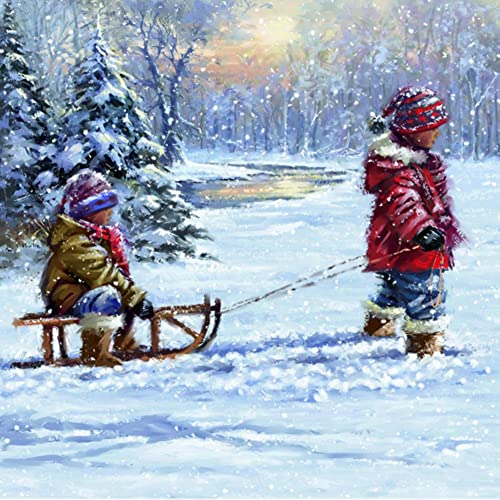 IHR Ideal Home Range - Papierservietten WINTER SLEIGH RIDE 20 St. Lunch-Servietten 33 cm x 33 cm von IHR Ideal Home Range