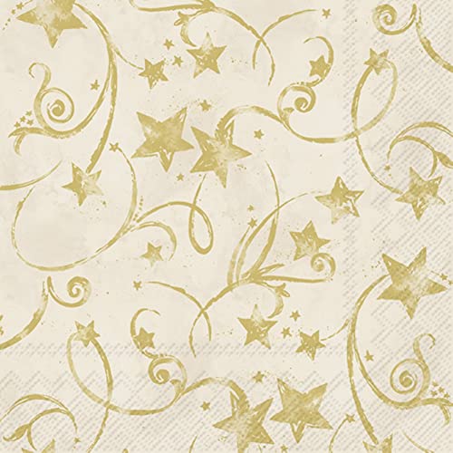 IHR Ideal Home Range - Weihnachtservietten STAR GARLAND cream gold Weihnachtssterne goldener Stern Sterne am Himmel 20 St. Lunch-Servietten 33 cm x 33 cm IHR Ideal Home Range - Weihnachtservietten STAR GARLAND cream gold Weihnachtssterne goldener Stern Sterne am Himmel 20 St. Lunch-Servietten 33 cm x 33 cm von IHR Ideal Home Range