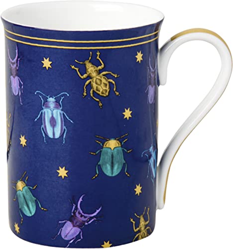 IHR - BOB 917540 - Becher, Art Deco blue, Käfer, Porzellan, Bone China, 10,5cm x 8,5cm, 375ml von IHR