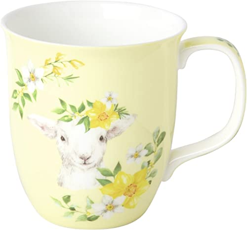 IHR - BOC 985370 - Kaffee Becher, Lammy, Lamm, Ostern, Porzellan, Bone China, 10,cm x 9cm, spülmaschinen- und mikrowellengeeignet von IHR