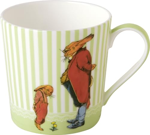 IHR - BOJ 1032320 - Kaffee Becher, Ostern, Hasenlehrer mit Hasenmax, Porzellan, Bone China, 9cm x 9cm, spülmaschinen- und mikrowellengeeignet, 350ml von IHR