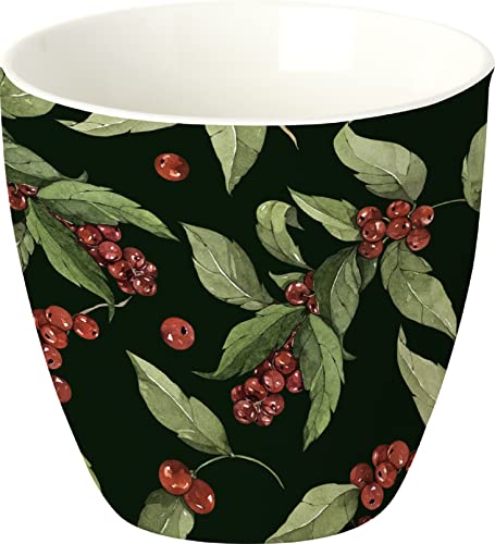 IHR - PON 969822 - Becher, Leander, dark green, Porzellan, Bone China, 9,5cm x 9cm, spülmaschinen- und mikrowellengeeignet, 350ml von IHR