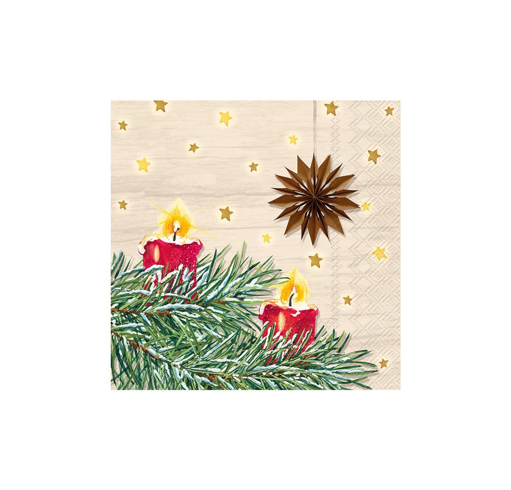 IHR Papierserviette Advent Feeling, (20 St), 33 cm x 33 cm von IHR