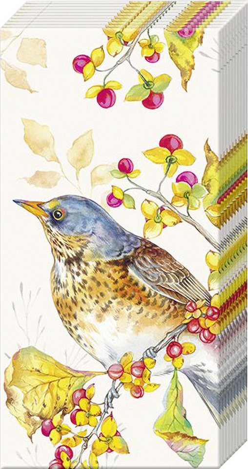 IHR Papierserviette Autumn Birds, (10 St), 21x21cm, 10 Stück von IHR