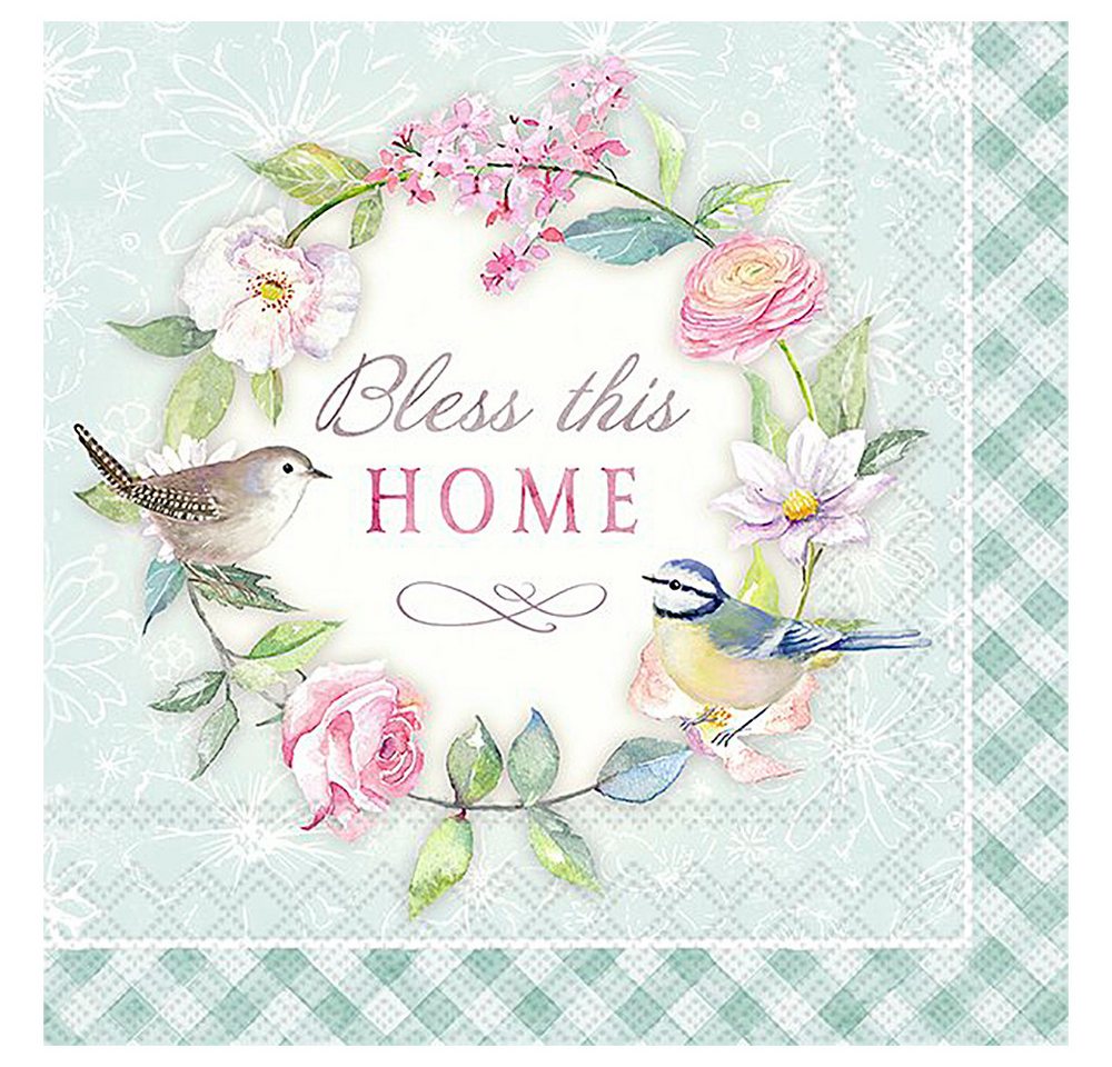 IHR Papierserviette Bless this home, (20 St), 33 cm x 33 cm von IHR