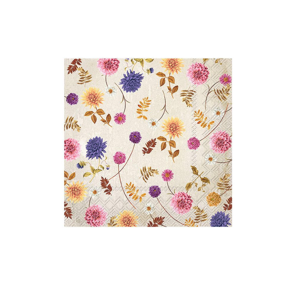 IHR Papierserviette Blumenvielfalt, (20 St), 33 cm x 33 cm von IHR