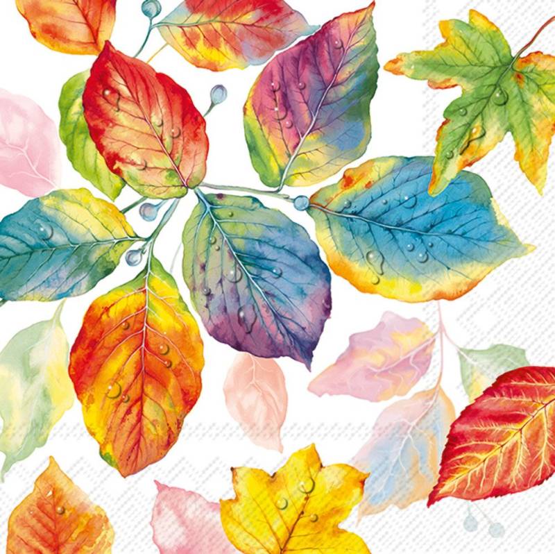 IHR Papierserviette Colorful Autumn, (20 St), 33x33cm, 20 Stück von IHR